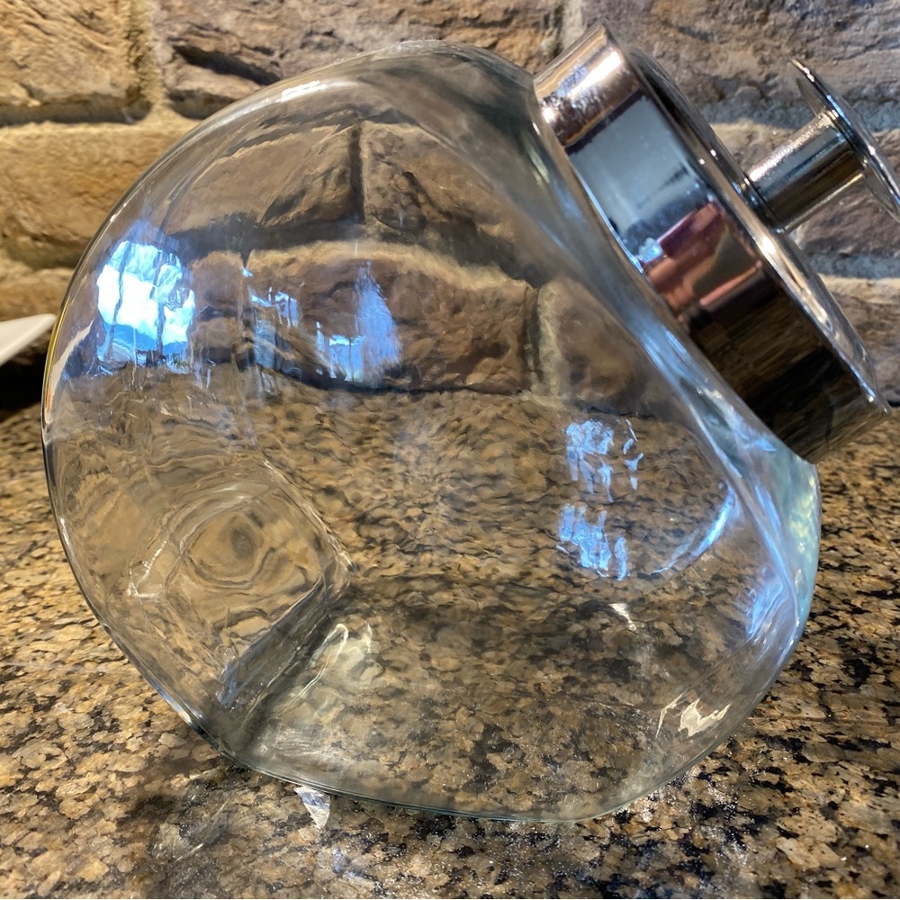 2 Preserving high quality jar with Lid 18 cm Glasses  Metal Lid